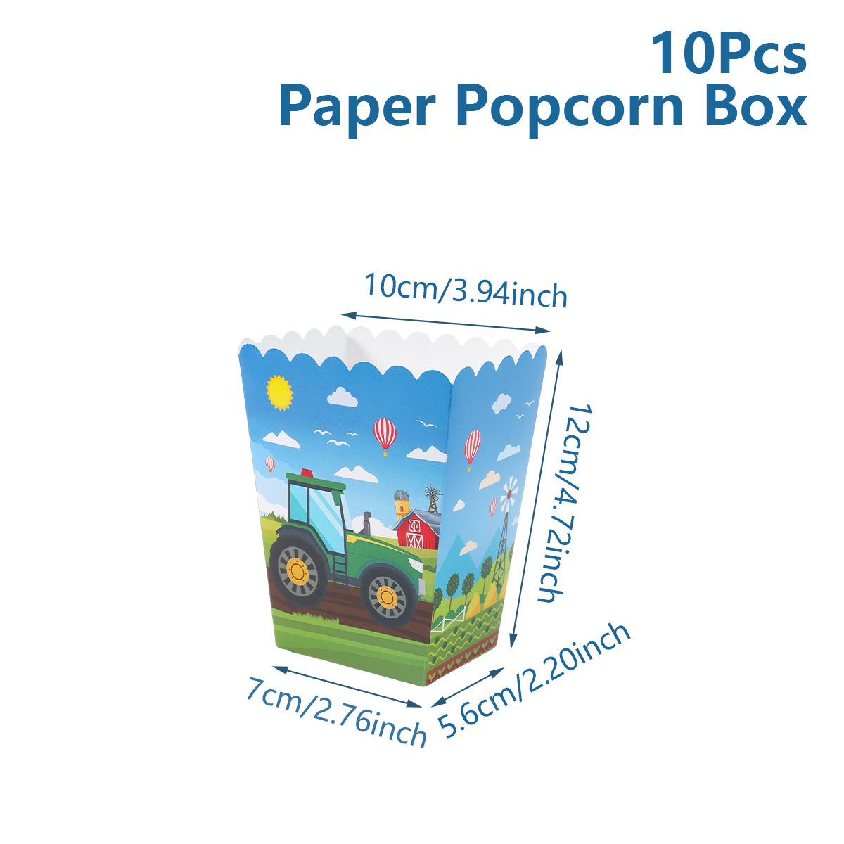Farm popcorn box 10pcs