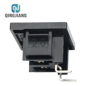 AC C8 Power <strong>Socket</strong> 2.5A 250V 2 Pins Female C7 Power Outlet Snap in 2.0mm Big Pins for PDU Female Connector
