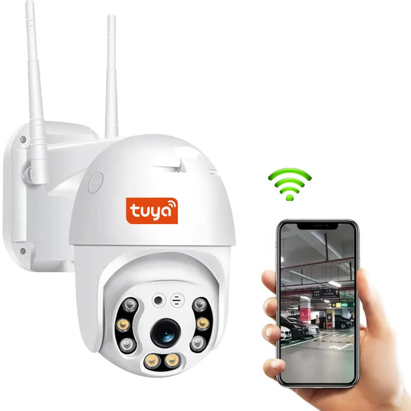 4MP 2.4G & 5G WIFI Tuyaスマートwifi cctvカメラIPネットワークPTZカメラ人間検出スマートIR自動追跡機能付き