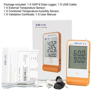Elitech-registrador de datos de temperatura y humedad, GSP-6 con sensores externos - Product Image 5