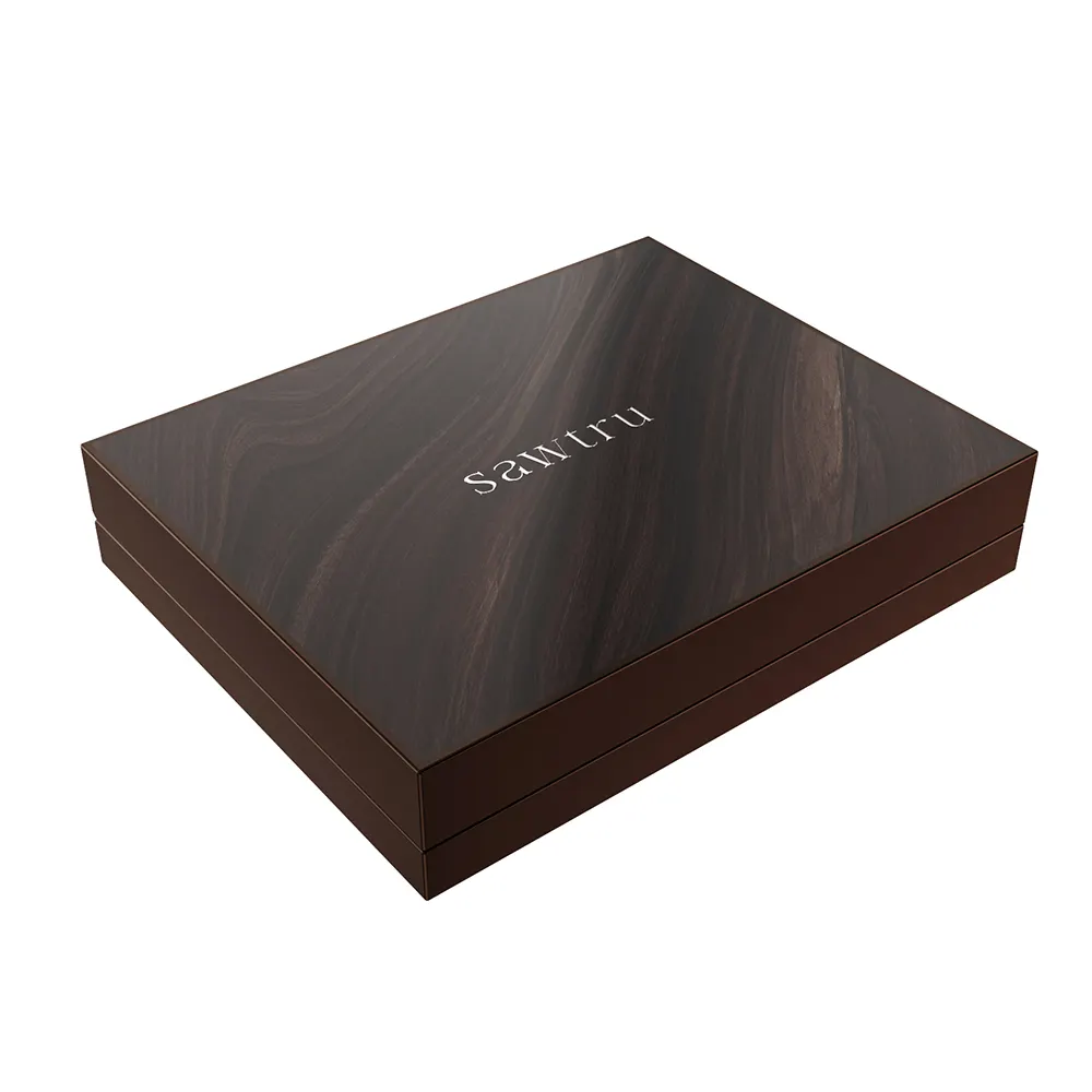 Commercio all'ingrosso VIP di alta qualità di lusso Logo personalizzato nero pianoforte laccato lucido cassa dell'orologio di marca scatola di legno