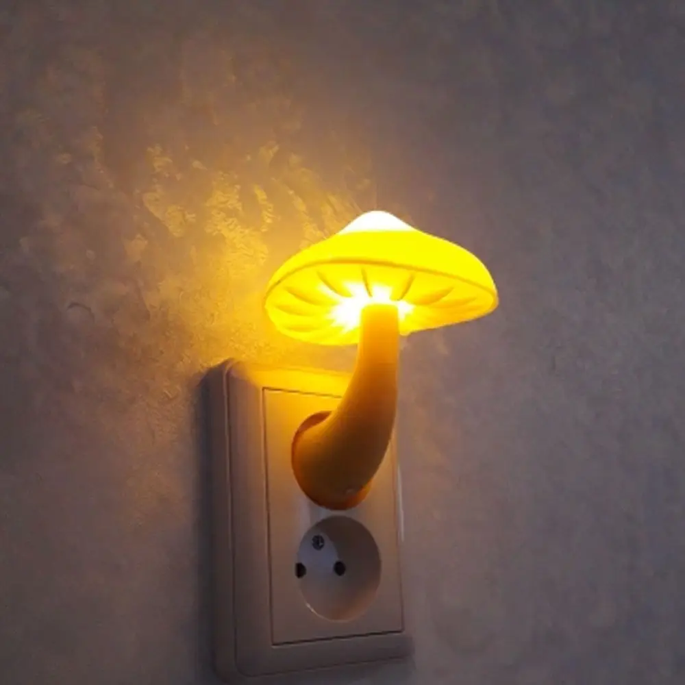 Led أضواء ليلية توفير الطاقة iMushroom مقبس الحائط مصباح الولايات المتحدة التوصيل الدافئة الأبيض ضوء استشعار مراقبة نوم المنزل أضواء الديكور