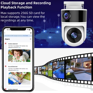 LETONDA Full-Color visione notturna doppia lente WiFi telecamera CCTV Auto tracciamento automatico sensore di Imaging smos Memory Card di archiviazione dati - Product Image 4