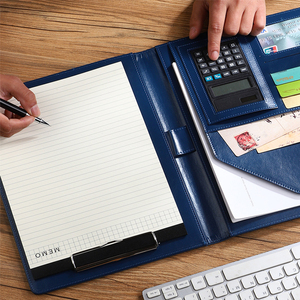 Cartella multifunzionale A4 business office meeting manager con calcolatrice cartella di file per notebook contract può stampare il logo - Product Image 5