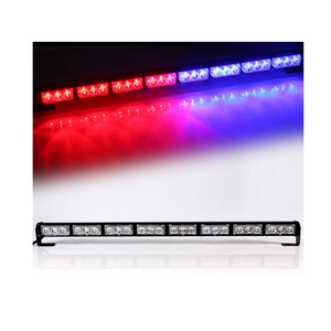 แถบไฟกระพริบ LED แบบกันน้ำสำหรับรถยนต์,ไฟเตือนไฟ LED สีฟ้าแดงแถบนำทางการจราจร - Product Image 1