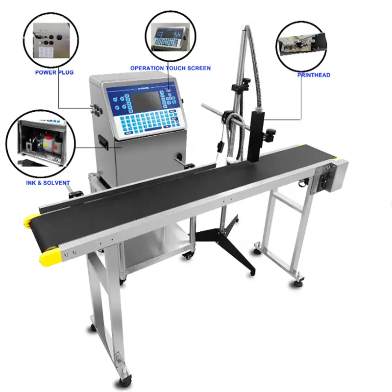 Ad alta velocità industriale automatico Cij stampante di codifica B600 macchina da stampa per tutti a getto d'inchiostro di codifica industriale con certificazione CE