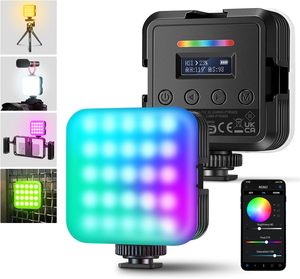 Neewer CRI97 + 2500K-8500K 17ฉาก2000mAh ไฟกล้อง LED 2แพ็ค RGB62ไฟวิดีโอ RGB แม่เหล็กพร้อมการควบคุมแอพ