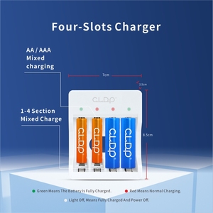 スマートユニバーサル2スロット充電式高速充電ポータブルNIZN 1.5V 4スロットAAA/Aaバッテリー充電器 - Product Image 4