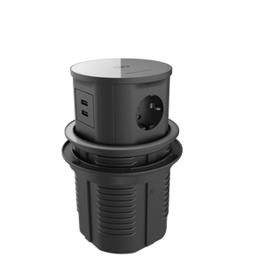 Enchufe de sobremesa multiusos con carga inalámbrica, enchufe de escritorio con USB, para cocina y oficina