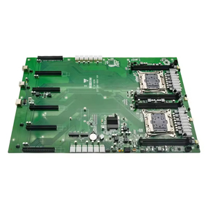 Dual Xeon E5 entrada de 8 DDR4 sata 6 PCI-E M.2 placa base de computadora AX-X99-6PLUS para placa base de servidor 6 GPU