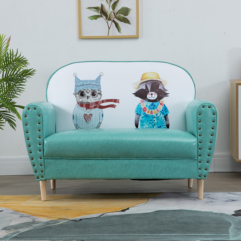 Cartoon pattern+light blue