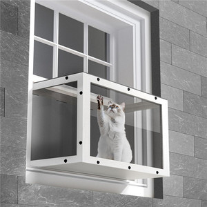 Pencere kedi avlu, ahşap kedi pencere kutusu, kapalı kedi pencere balkon Perches. Tek asılı pencere için uygundur. - Product Image 5