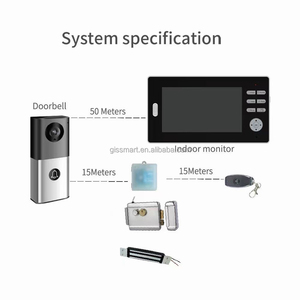 Timbre de puerta de vídeo de 720P, sistema de intercomunicación de vídeo inteligente con cámara, timbre de ojo de gato - Product Image 4