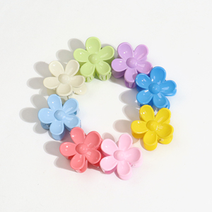 热卖女孩小发爪夹塑料迷你七彩花发爪 - Product Image 4