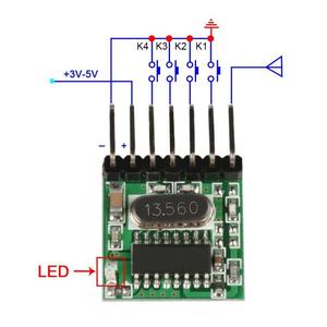 Taidacent433MhzスーパーヘテロダインRFワイヤレストランスミッターモジュール1527エンコードEV1527コード3V-24Vリモートコントロール用 - Product Image 6