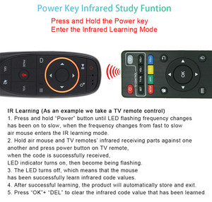 G10 ses uzaktan kumanda Android TV kutusu 2.4G kablosuz hava fare denetleyicisi IPTV YouTube Google oyun - Product Image 4