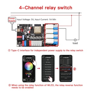 Gledopto ชุดพัฒนา WiFi อัจฉริยะบอร์ด ESP32 GL-DM-001W, แผงวงจรเกม WLED tasmato DIY ตัวควบคุม PWM LED 16A สวิตช์รีเลย์อัจฉริยะเอาต์พุต6A - Product Image 4