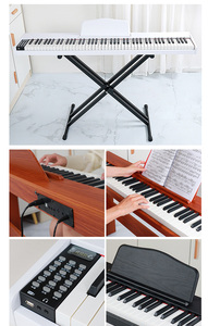 88 teclas instrumentos musicais profissionais com tampa de madeira durável estrutura de madeira sem fio Bluetooth função