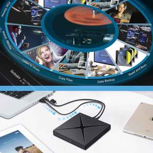多功能Type-C外置Dvd驱动器集线器Usb 3.0便携式Cd/Dvd +/-Rw驱动器Usb驱动器Cd记录器外置Dvd驱动器 - Product Image 6