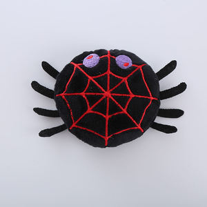 Juguete interactivo caliente de Halloween lindo material de felpa relleno de hierba gatera hacer extraño jack-o '-linterna araña fantasma forma gato masticar juguete