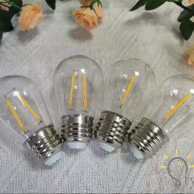 Hot Sale Low Price 1W 2W E27 E26 S14 Led Filament Bulb Replaceable to String lights