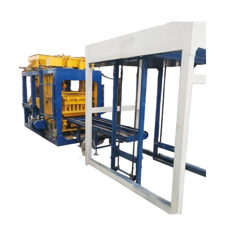 Línea de producción de máquina de ladrillo de bloque de hormigón automático hidráulico de operación inteligente PLC que produce bloque de cojín de cemento