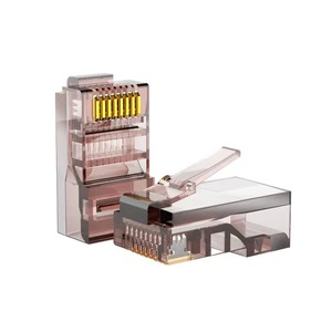 不同颜色RJ45连接器以太网非屏蔽屏蔽Cat5e Cat6 Cat6A Cat7 8p8c梯形插孔网络模块模块插头 - Product Image 2