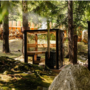 Square High-End Sauna With Touch <strong>Control</strong> Panel and <strong>Automatic</strong> Heating <strong>System</strong> - Product Image 6