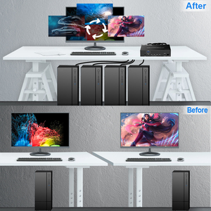 4K@60Hz HDMI <strong>KVM</strong> <strong>Switch</strong> HOT KEY <strong>SWITCH</strong> USB3.0 <strong>4</strong>-Port HDMI <strong>KVM</strong> <strong>Switch</strong> <strong>4</strong> <strong>Input</strong> <strong>1</strong> <strong>Output</strong> USB Switcher