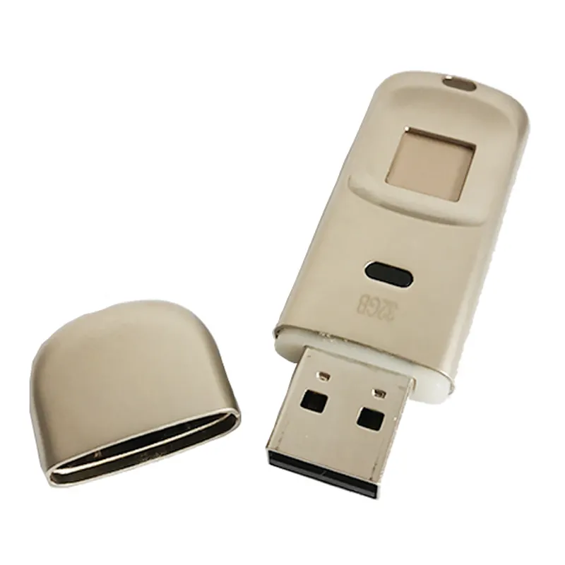 비즈니스 선물을위한 지문 암호화 된 USB 플래시 드라이버 OEM 32gb 64gb 2.0 금속 맞춤형 패키지 USB 플래시 드라이브 케이스 없음 U32