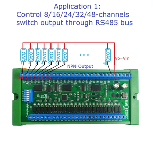 DC12V-24V 23 ioa08 8CH ingresso NPN/PNP e 8CH NPN 300MA uscita a relè a stato solido modulo Modbus Rtu RS485 IO - Product Image 4