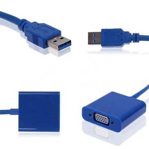 热卖USB 3.0公到vga母扩展外部显卡USB到VGA适配器转换器电缆 - Product Image 5
