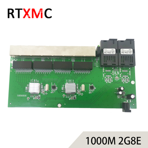 10/1001000M Gigabit-Ethernet-Switch Glasfaser-Medien konverter Switch Single Mode 8-Port RJ45 UTP und 2 SC-Platine PCBA 1.25G - Product Image 4