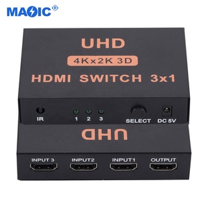 Equipos de audio y video Logotipo personalizado 4K 30Hz 3 en 1 salida Conmutador HDMI 3x1Conmutador HDMI 4K con control remoto - Product Image 3