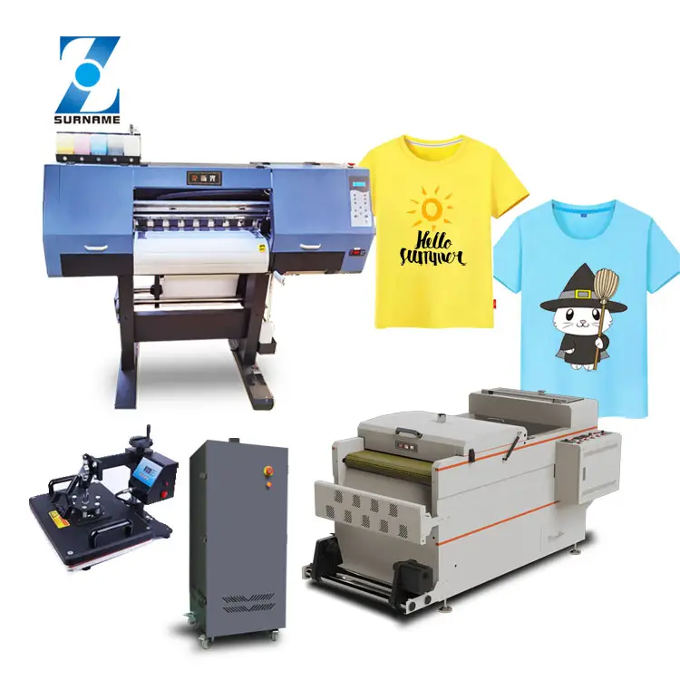 Impresora ZHOUSURNAME DTF tecidos Camisetas DIY PET filme DTF Camisetas impressora Máquina de Impressão de Transferência de Calor Em Massa