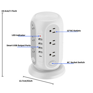 New Design <strong>12</strong> Way+4 USB Ports+1 Type-c Us Electric Multi Plug Power <strong>Socket</strong> Extension Power <strong>Socket</strong> Ac Power <strong>Socket</strong> - Product Image 2
