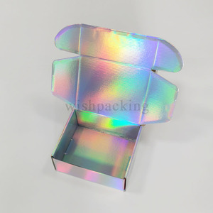 Kozmetik makyaj holografik tek katmanlı flüt mailler oluklu paketi karton kağıt nakliye kutusu parfüm - Product Image 6