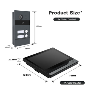 Intercomunicador de 2 botones Tuya con sistema de timbre de desbloqueo RFID para Multifamilia - Product Image 3