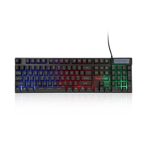 RGB Wired Membrane Gaming <strong>Keyboard</strong> <strong>Computer</strong> <strong>Keyboard</strong> Multimedia <strong>Control</strong> for PC and Desktop <strong>Keyboard</strong> Membrane Mechanical-Feel - Product Image 1