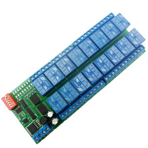 12V 16 canali RS485 relè Modbus RTU protocollo, porta seriale telecomando interruttore PLC scheda di controllo