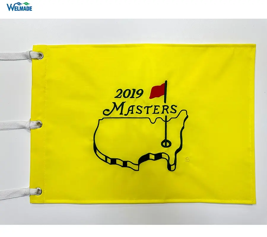 2019マスターズトーナメントお土産ピンフラッグ刺繍ゴルフフラッグPGAゴルフフラッグ