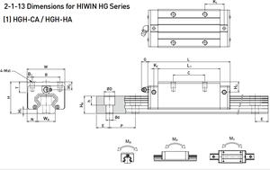 Hiwin HGH30CA HG30 HGH25 Guías lineales Cojinete lineal 30mm Bloque lineal Riel lineal Tipo de bola Cnc Riel de guía lineal - Product Image 4