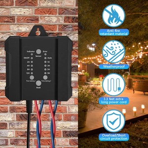 Alimentatore impermeabile a doppia uscita 120V AC a 12V DC 100W trasformatore orizzontale a bassa tensione con sensore fotocellula e Timer - Product Image 4