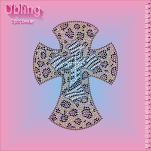 Fast Delivery Rhinestone Iron on Transfer <strong>Designs</strong> Cross Rhinestone Decals for Clothing - Product Image 2