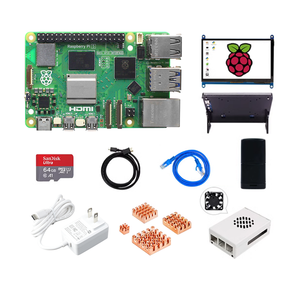 Raspberry Pi 5 4GB 8GB Starter Basic Kit + alimentatore opzionale + Raspberry Pi 5 Metal Shell + dissipatore di calore + 7 pollici Touch Screen - Product Image 1
