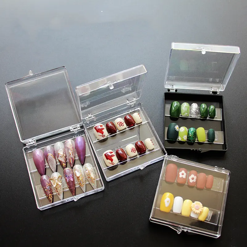 Custom Acryl Press-On Nail Boxes Groothandel Aangewezen Salon Verpakking Voor Persnagels Voor Nageltoepassing