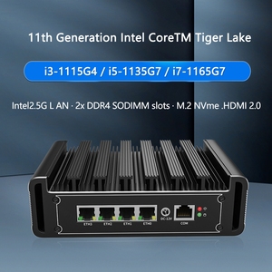 4LAN Soft Router Computer Cele Ron J6412 4 xi22 6 2.5G Lans 2xCOM Industrielle Steuerung IoT TPM 2.0 Mikro tick Linux Firewall Server PC - Product Image 4