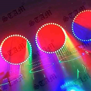 Işın bar ışığı Pub Led daire tam renkli Retro işık Livehouse Dj disko Pub Led matrix Retro işık DMX512 kontrol işın bar - Product Image 3