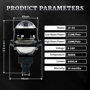 New 2.5 Inch 130W <strong>Bi</strong> <strong>LED</strong> Projector Lens High Brightness <strong>LED</strong> Headlights