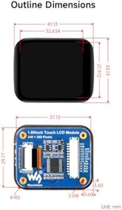 Aismartlink Waveshare 1.69inch Round LCD, Compatible with <strong>Raspberry</strong> <strong>Pi</strong> 5 240*280 Resolution, IPS, SPI and <strong>I2C</strong> Communication - Product Image 6